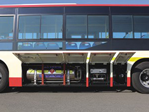 Autobús híbrido-eléctrico a gas natural (2 AMT) de 10 y 12 metros